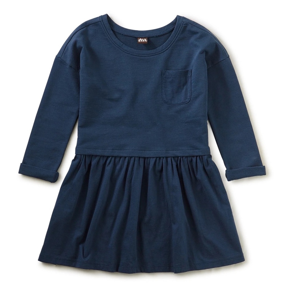 Tea Collection size 5 blue whale pocket dress